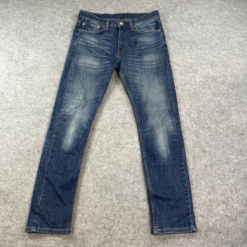 Levi's Mens 510 Skinny Jeans 32x32 Blue Medium Wash Whiskered Denim